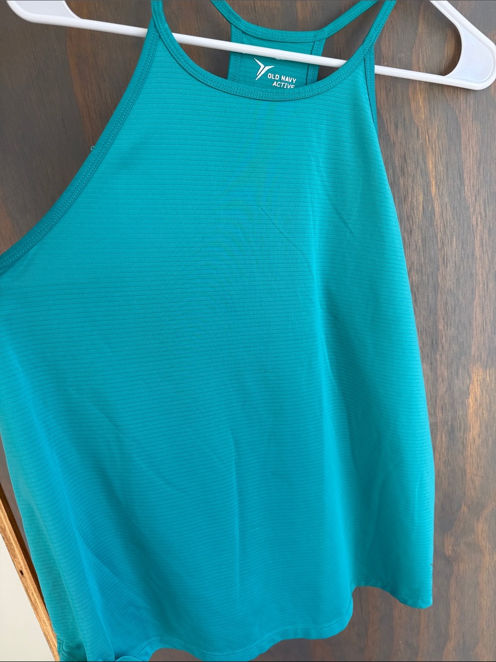 Old Navy Teal High-Neck Racerback Tank